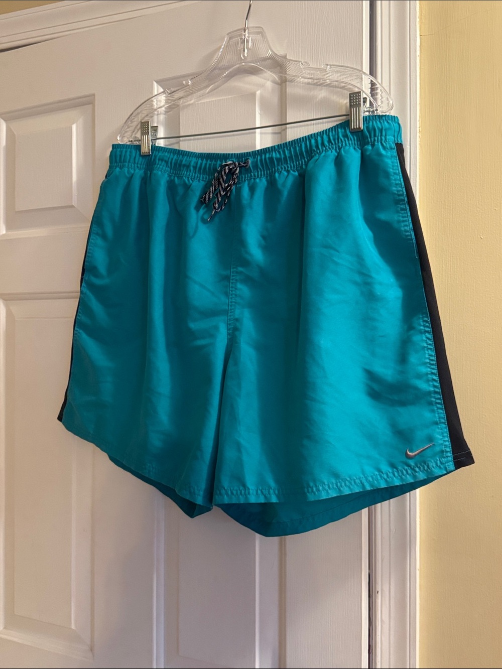 Nike Men’s Teal Swim Trunks with Black Side Panels